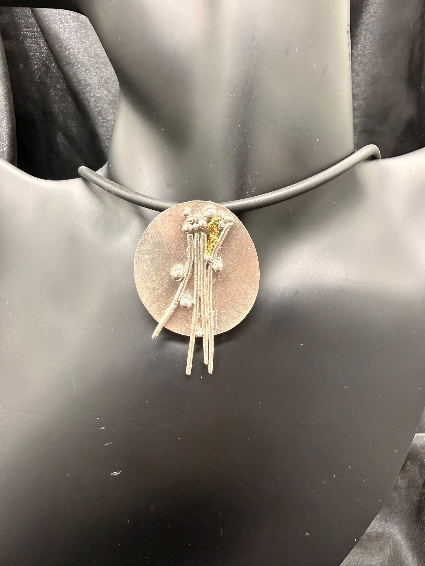 Gold Polka Dot Pendant