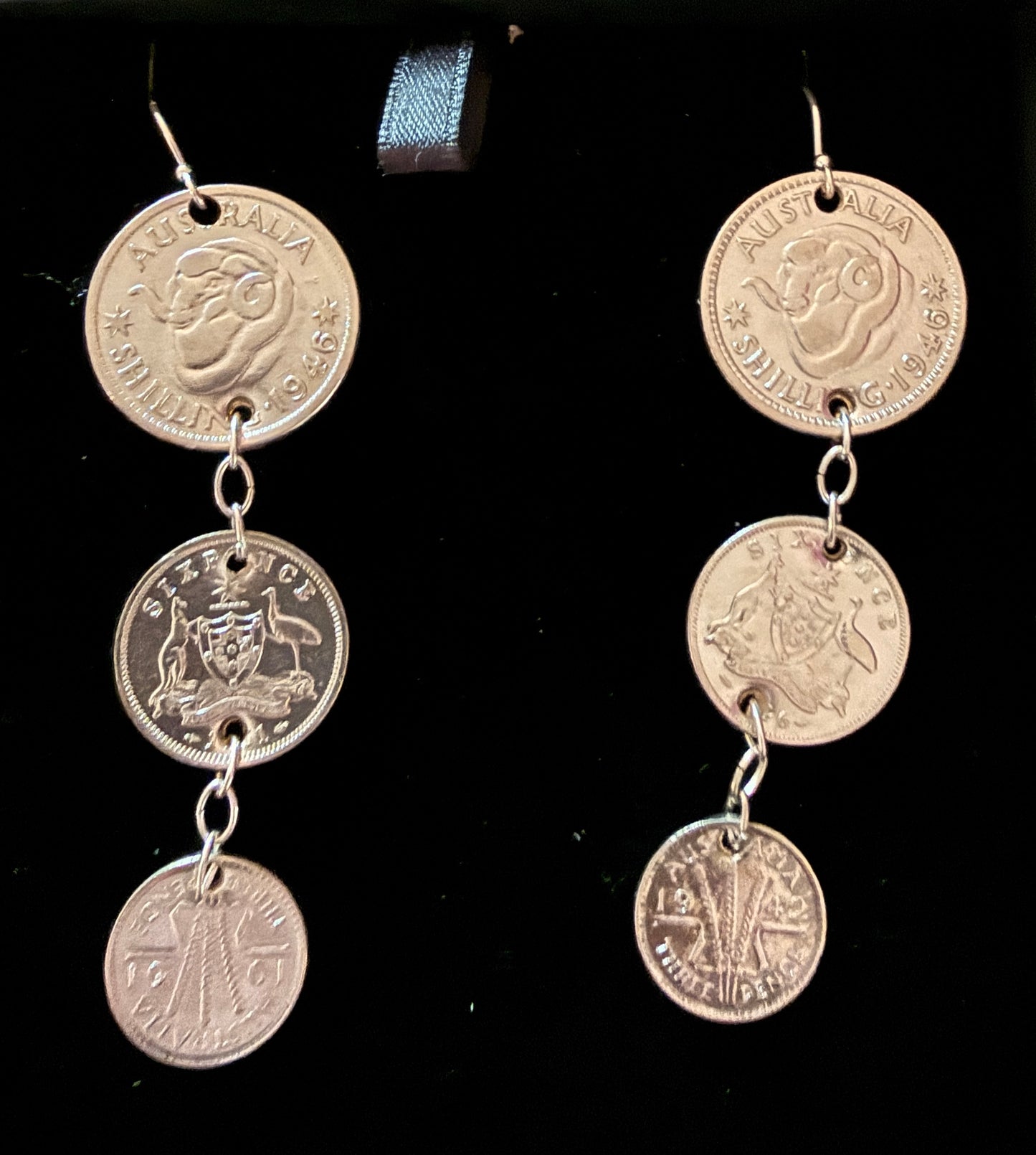Silver coin Earrings