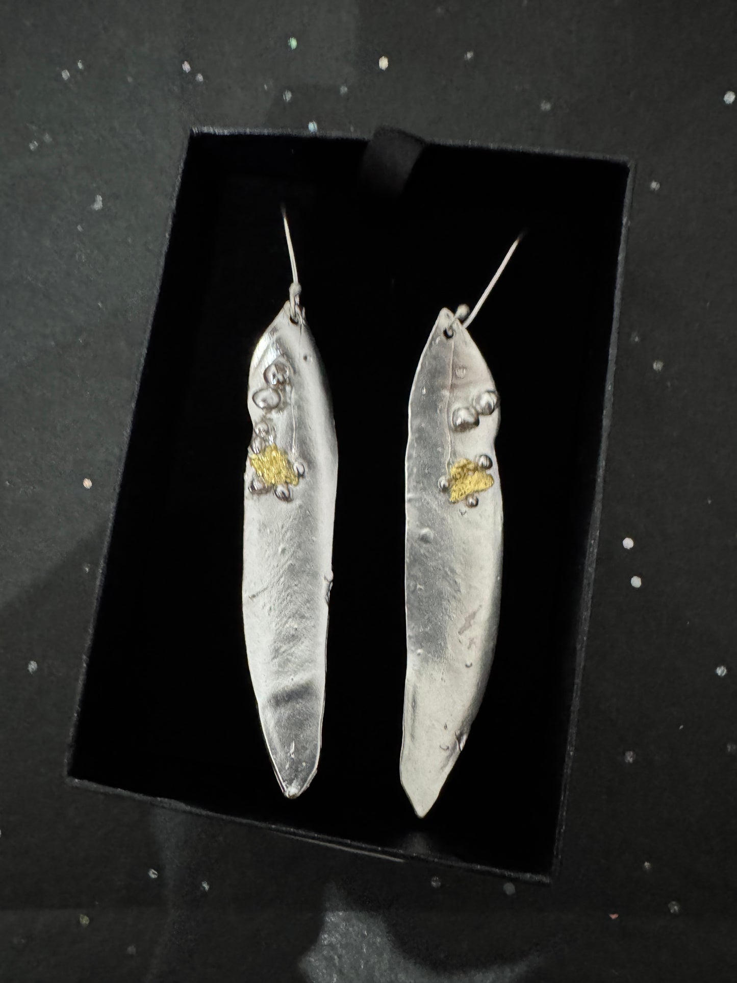 Golden Gum Leaf Earrings Style 2