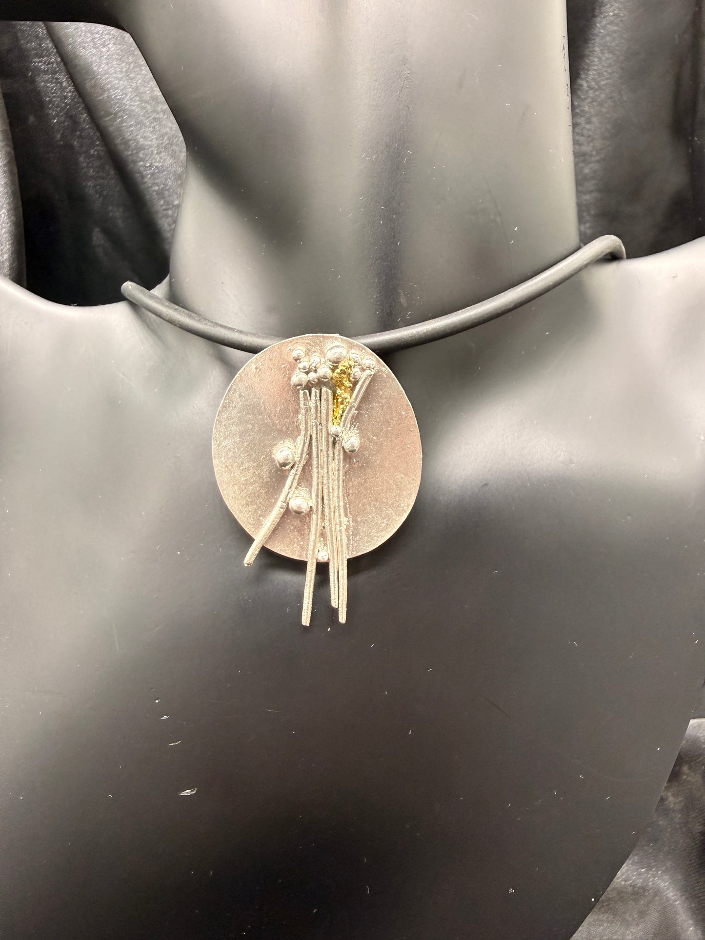 Gold Polka Dot Pendant