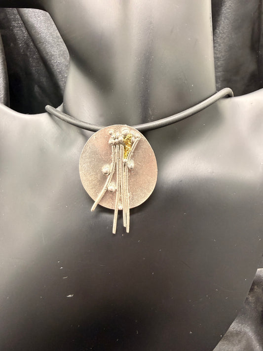 Gold Polka Dot Pendant