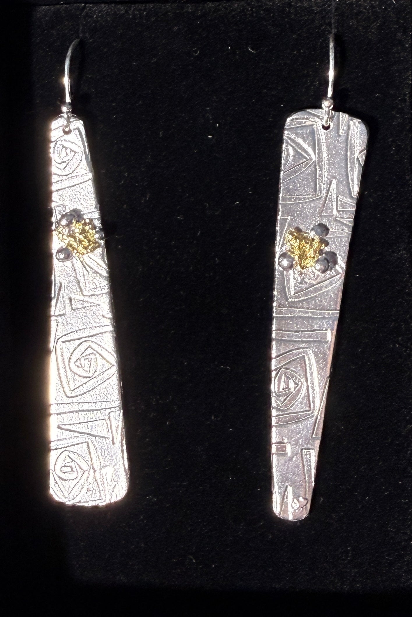 Gold Geometric Dangle Earrings