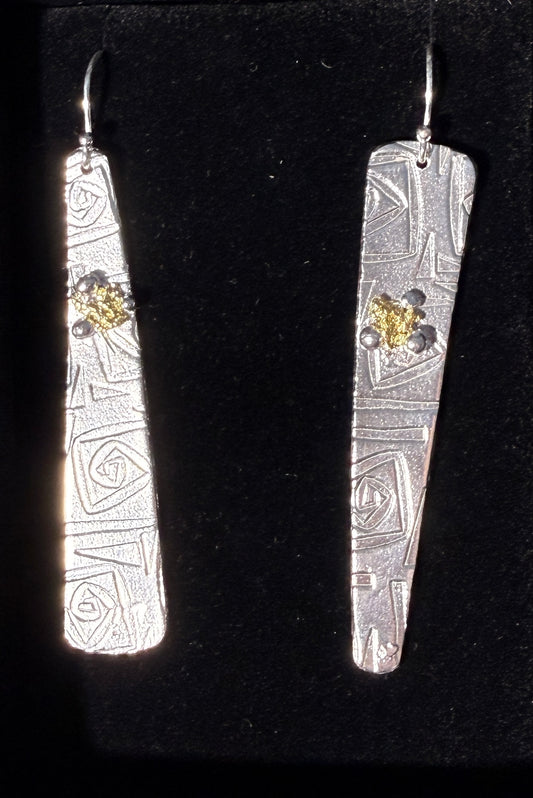 Gold Geometric Dangle Earrings