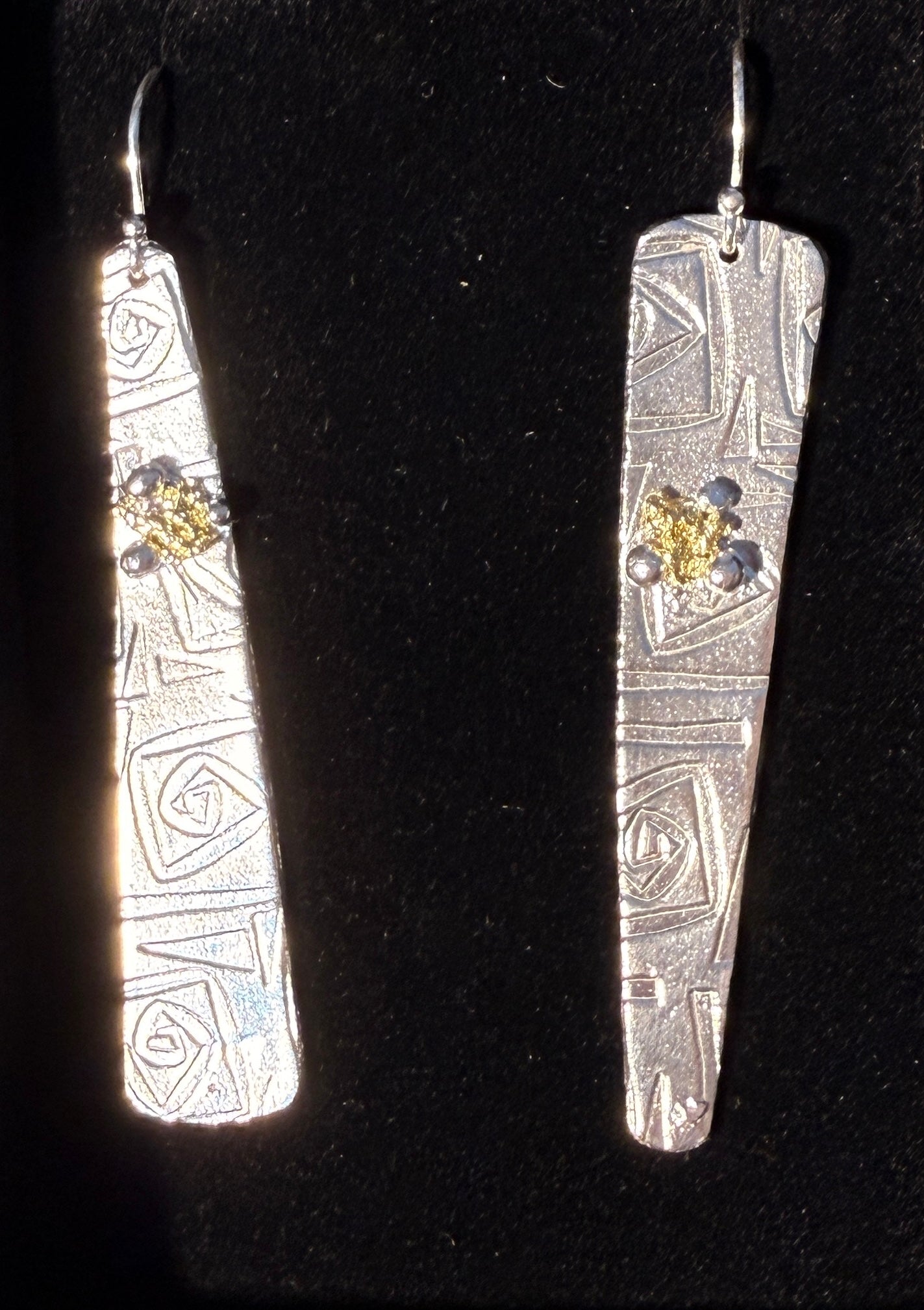 Gold Geometric Dangle Earrings