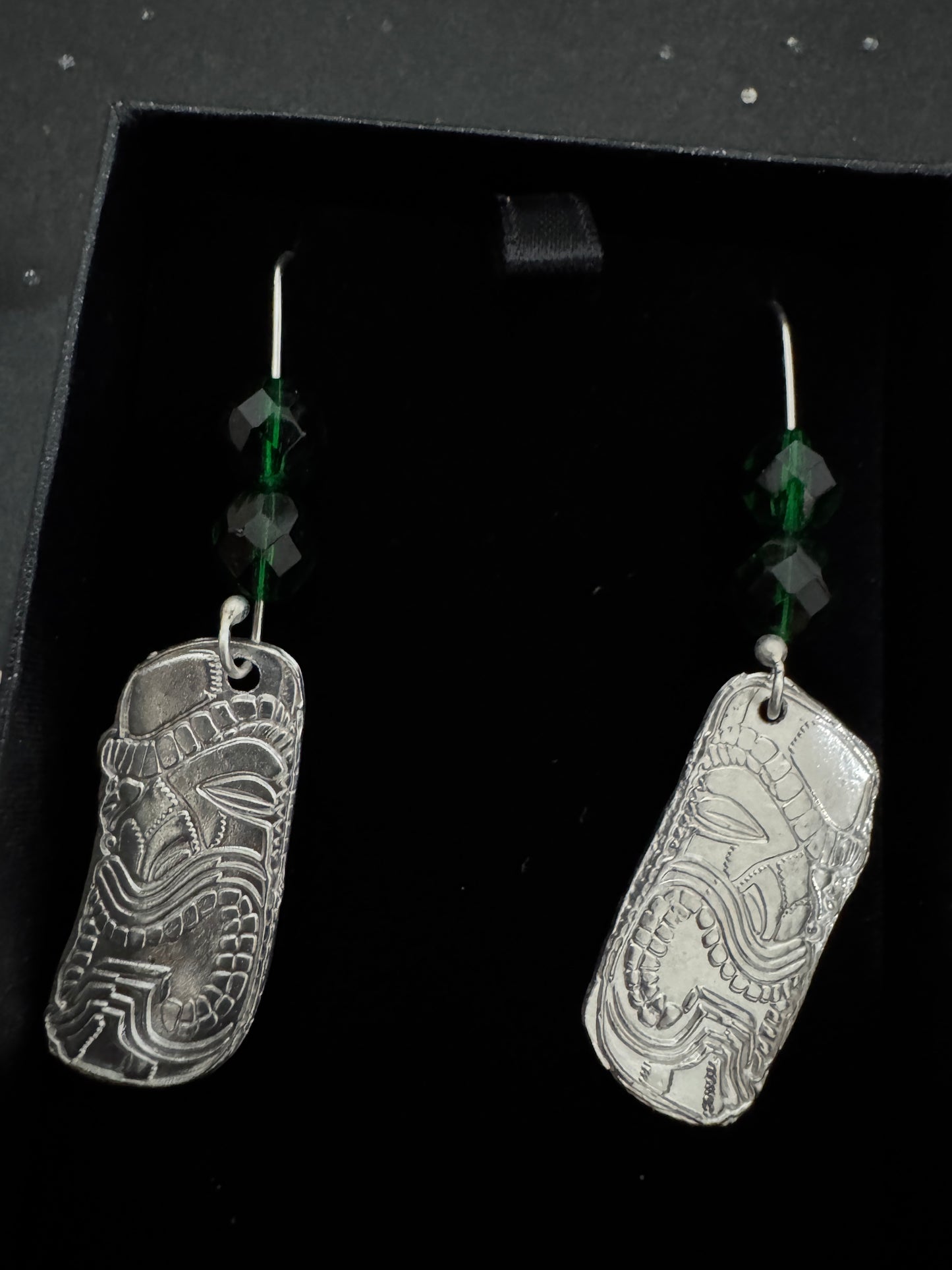 Tribal Earrings Green