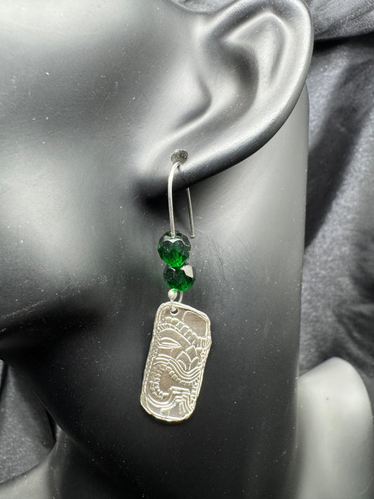 Tribal Earrings Green