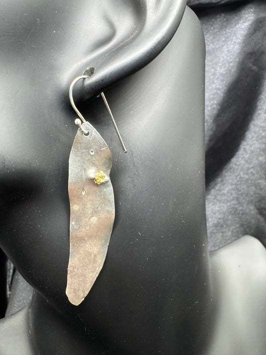 Golden Gum Leaf Earrings