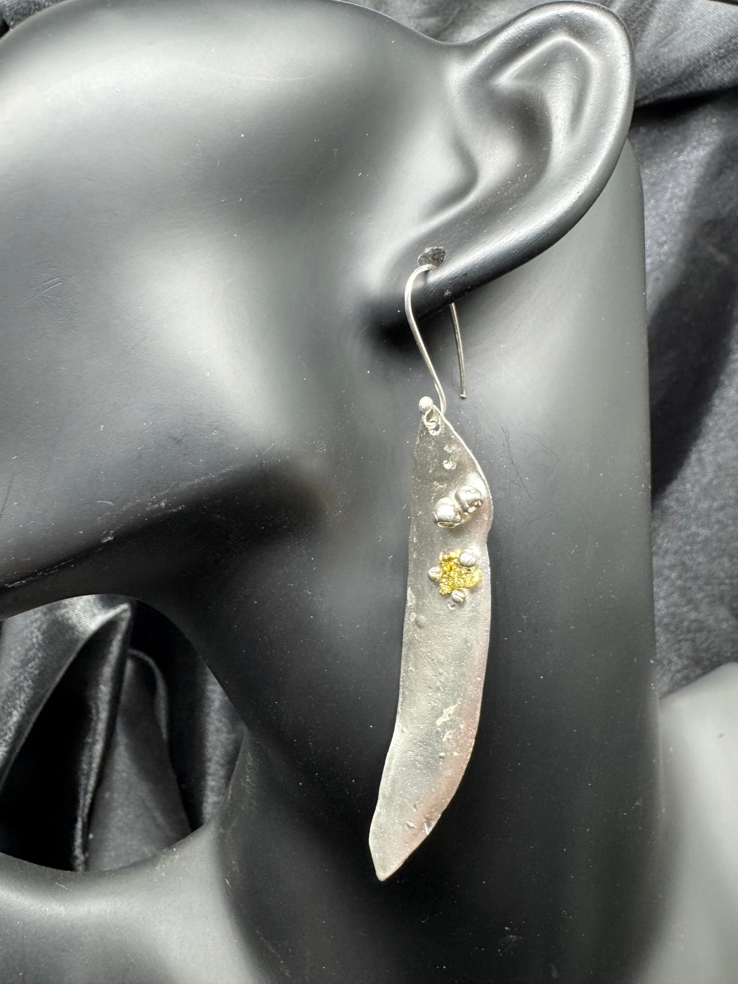 Golden Gum Leaf Earrings Style 2