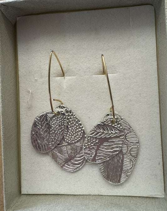 Organic Silver earring